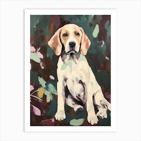 A Basset Hound Dog Painting, Impressionist 1 Art Print