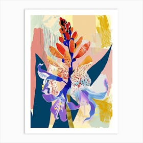 Colourful Flower Illustration Hyacinth 1 Art Print