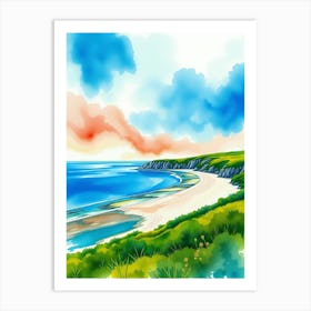 Watercolor Seascape 3 Art Print