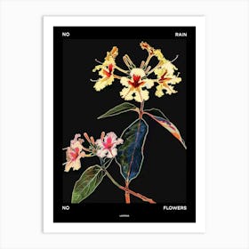 No Rain No Flowers Poster Lantana 2 Art Print