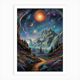 Space Landscape Art Print