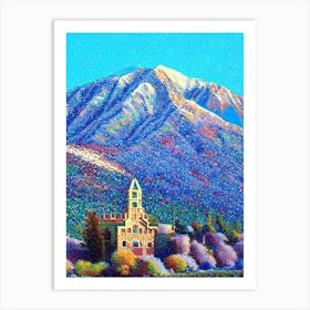 Colorado Springs, City Us  Pointillism Art Print