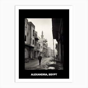 Poster Of Alexandria, Egypt, Mediterranean Black And White Photography Analogue 2 Art Print