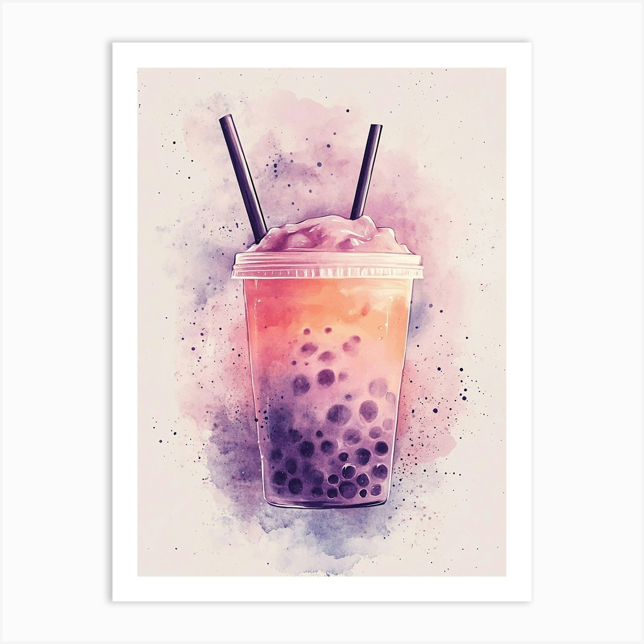 Bubble Tea 1 Art Print by D.D by Alice