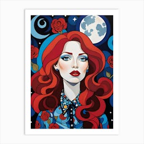 Red Haired Woman Art Print