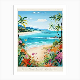 Poster Of Four Mile Beach, Australia, Matisse And Rousseau Style 2 Art Print