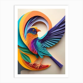 Bird In Flight-Reimagined Art Print