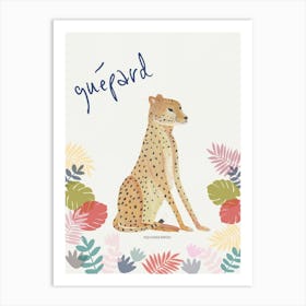 Cheetah In Pastel Art Print