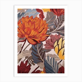 Fall Botanicals Carnation 6 Art Print