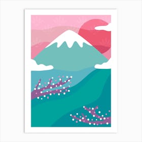 Japanese Mountain Print Art Print