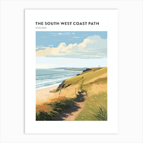 The South West Coast Path England 1 Hiking Trail Landscape Poster Art Print
