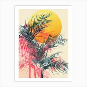 Palm Trees In The Sun Art Print