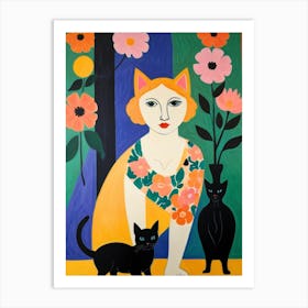 Cat Lady 2 Art Print