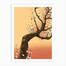 Asian Cherry Blossom Tree Art Print