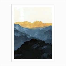 Sunset Peaks Art Print