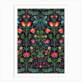 Floral Pattern 16 Art Print