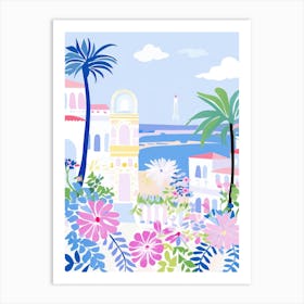 San Remo, Italy Colourful View 1 Art Print