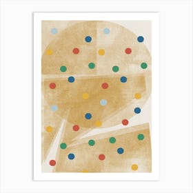 Retro Dots Graphic Art Print