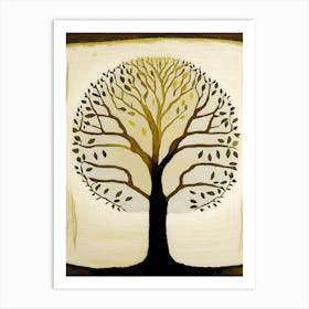 Tree Of Life Symbol 1, Abstract Painting Art Print