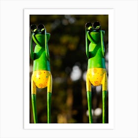 Two Frogs Art Print