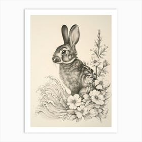 Beveren Rabbit Drawing 2 Art Print