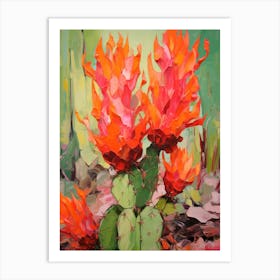 Cactus Painting Devils Tongue 2 Art Print