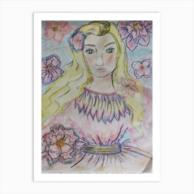 Country girl Art Print