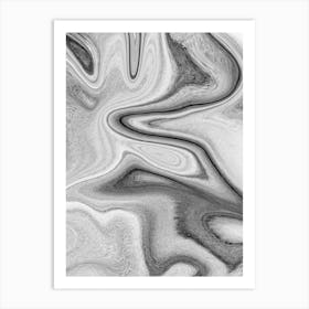 Grey Marble Art Print