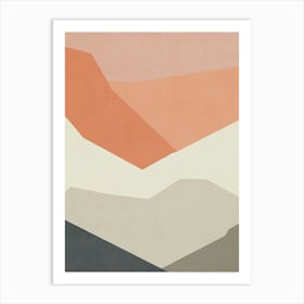 Abstract Mountains - Sunset Art Print