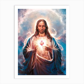 Jesus with Sacred Heart Art Print