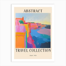Abstract Travel Collection Poster Jaipur India 1 Art Print
