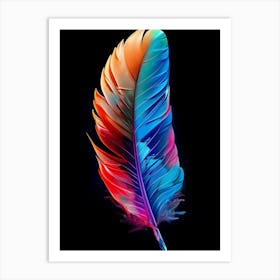 Colorful Feather Art Print