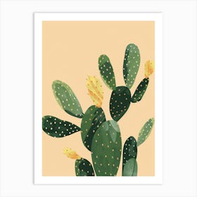 Rhipsalis Cactus Minimalist Abstract Illustration 1 Art Print