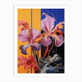 Surreal Florals Iris 3 Flower Painting Art Print