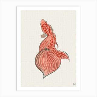 Goldfish With Orange Tones Art Print
