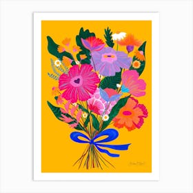 Eclectic Florals - Pink Flowers Art Print