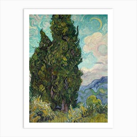 Van Gogh - Cypresses Art Print