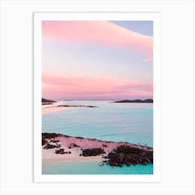 Whitehaven Beach, Australia Pink Photography 2 Art Print