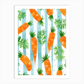 Carrots Summer Illustration 3 Art Print