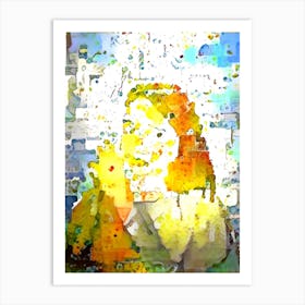 Paint Splatter Portrait Art Print