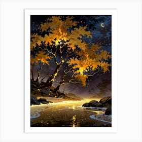 Night In The Forest 12 Art Print