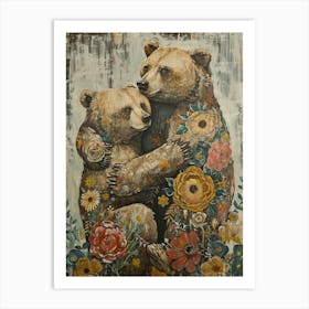 Kitsch Bear Painting 4 Art Print