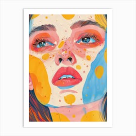 Girl With Freckles Art Print