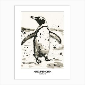 Penguin Waddling Poster 9 Art Print