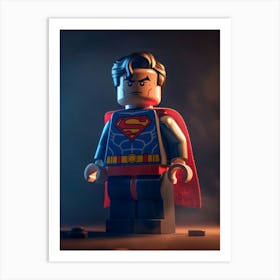 Lego Superman Art Print