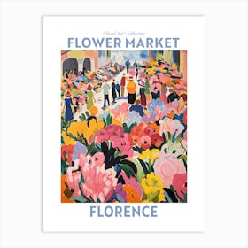 Florence Italy Flower Market Floral Art Print Travel Print Plant Art Modern Style Art Print