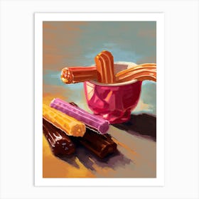 Churros Oil Painting Art Print