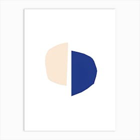 Blue And Beige Art Print