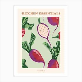 Vegetable Pattern Illustration Poster 2 Art Print