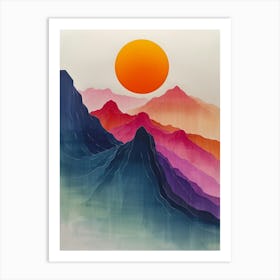 Azure Mountains Art Print